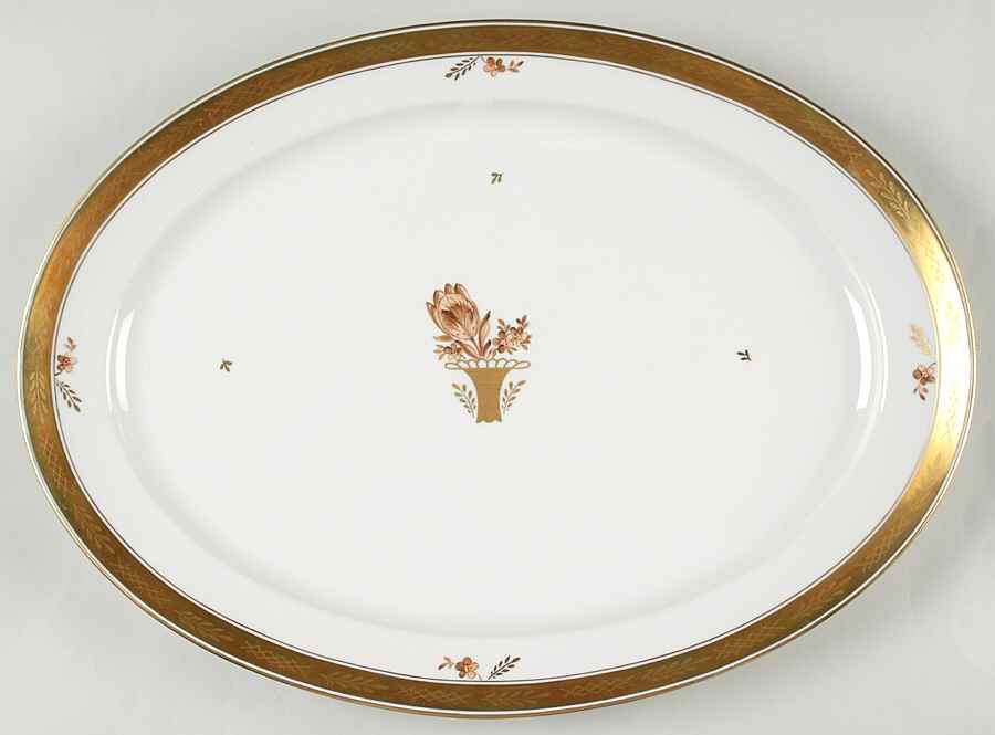 Golden Basket 16" Oval Serving Platter by Royal Copenhagen-1