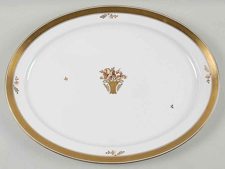 Golden Basket 19" Oval Serving Platter by Royal Copenhagen-1