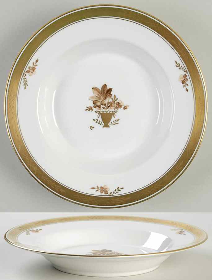 Golden Basket Rim Soup Bowl by Royal Copenhagen-1
