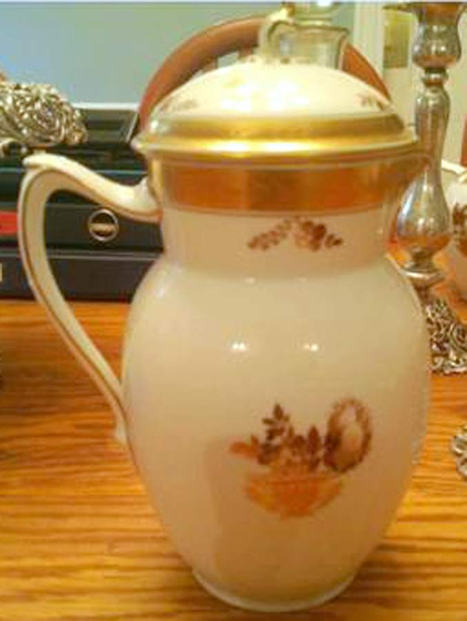 Golden Basket Chocolate Pot & Lid by Royal Copenhagen-1