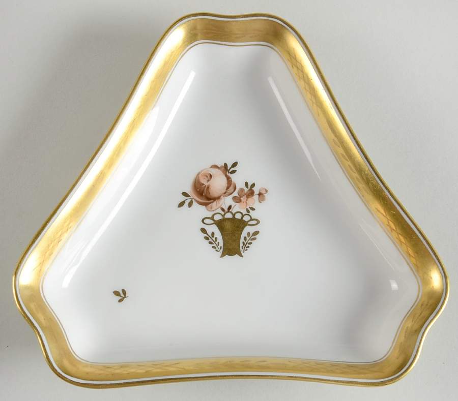 Golden Basket Tray for Condiment Set by Royal Copenhagen-1