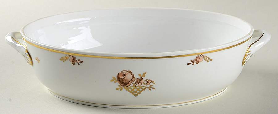 Golden Basket Oval Vegetable No Lid by Royal Copenhagen-1