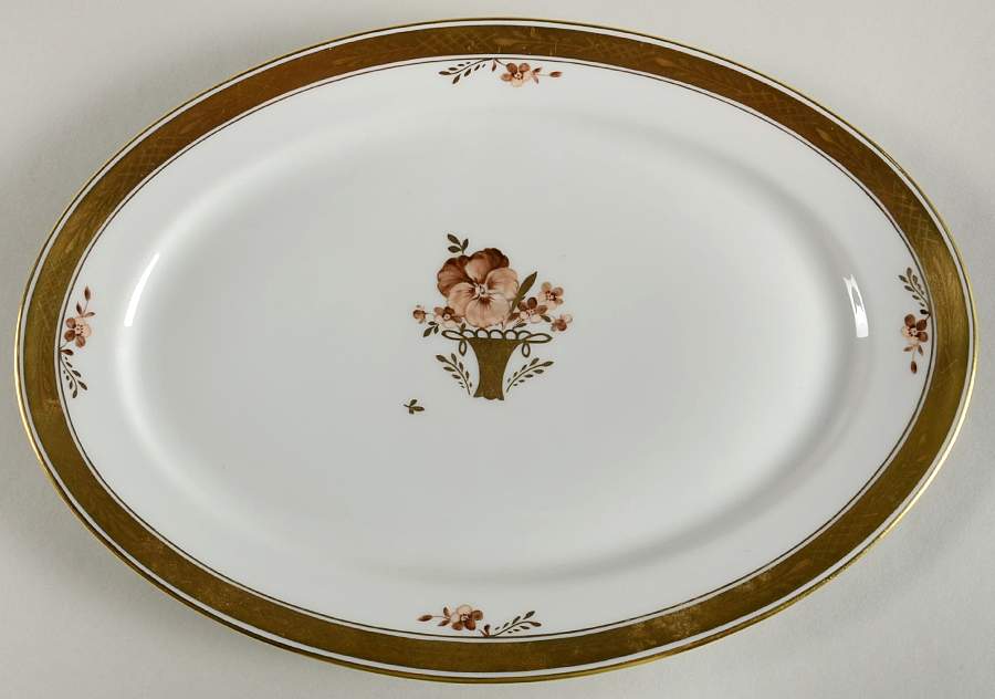 Golden Basket 11" Oval Serving Platter by Royal Copenhagen-1