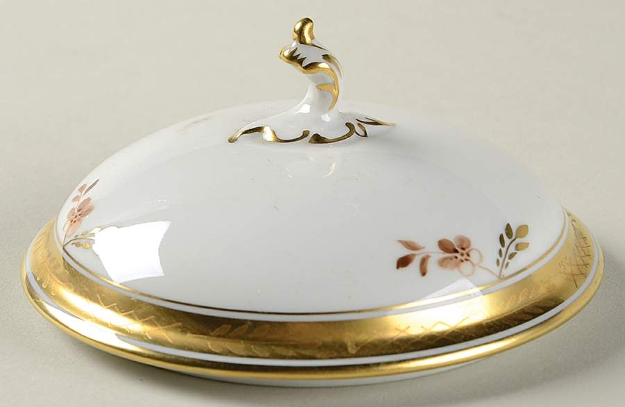 Golden Basket Lid for Sugar Bowl by Royal Copenhagen-1