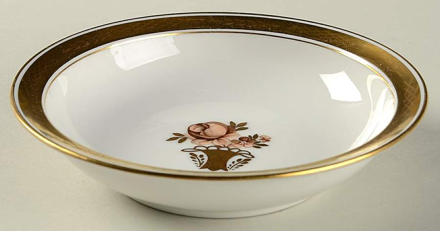 Golden Basket Rim Fruit/Dessert (Sauce) Bowl by Royal Copenhagen-1
