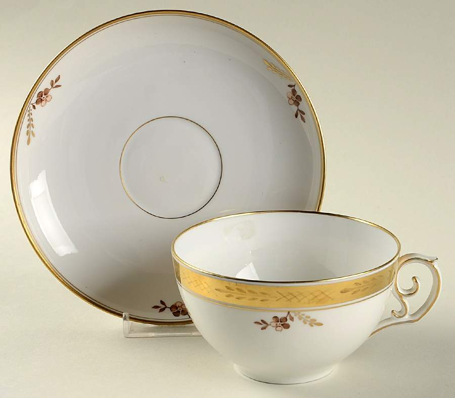 Golden Basket Oversized Cup & Saucer Set by Royal Copenhagen-1