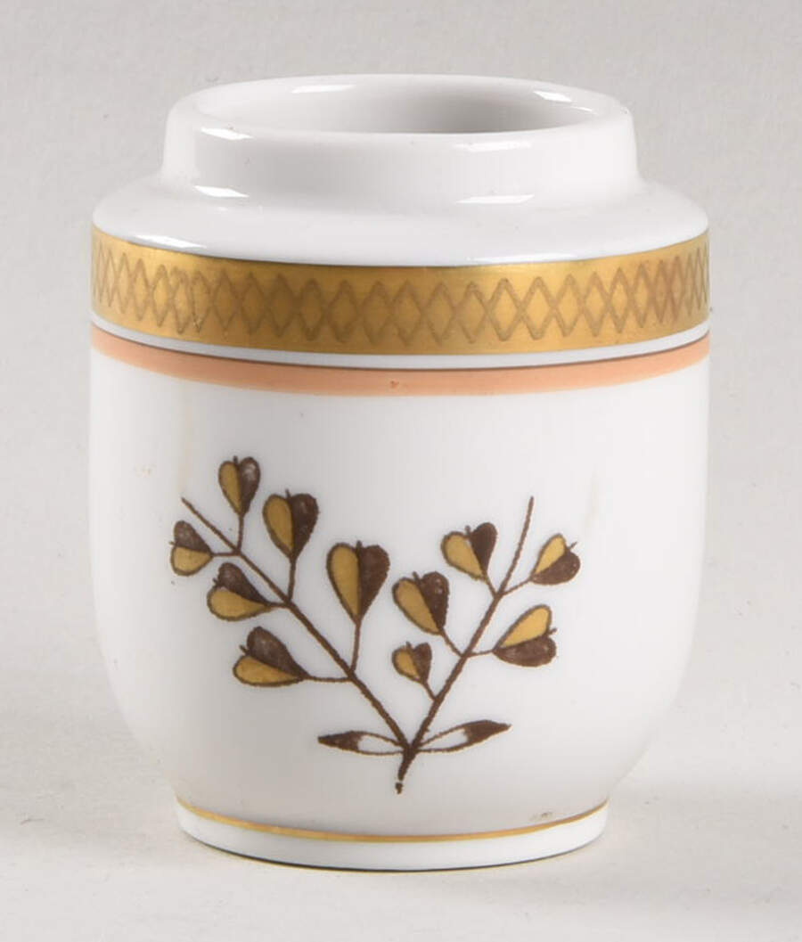Golden Clover (White) Mustard Jar No Lid by Royal Copenhagen-1