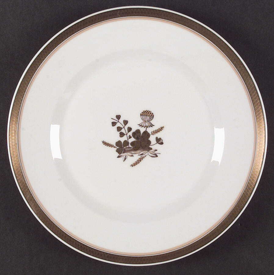 Golden Clover (White) Dinner Plate by Royal Copenhagen-1