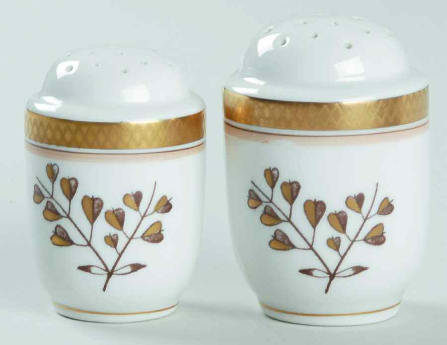 Golden Clover (White) Salt & Pepper Set by Royal Copenhagen-1