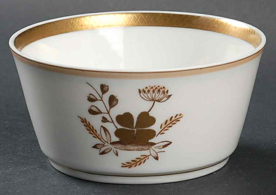 Golden Clover (White) Custard Cup by Royal Copenhagen-1