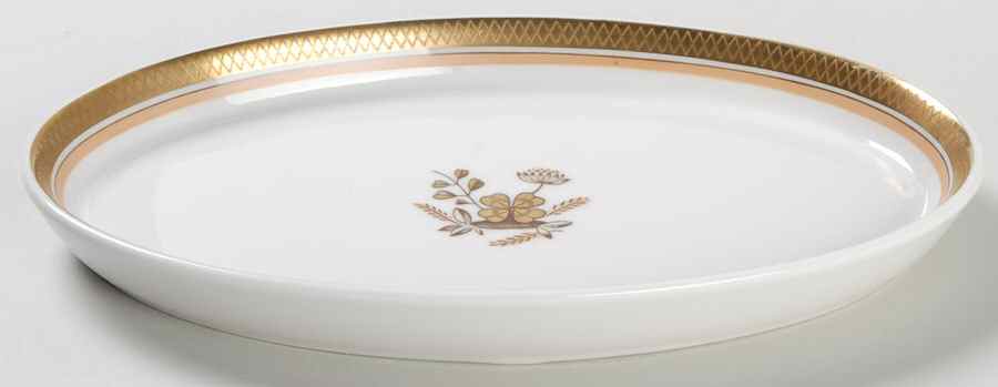 Golden Clover (White) Pickle Dish by Royal Copenhagen-1