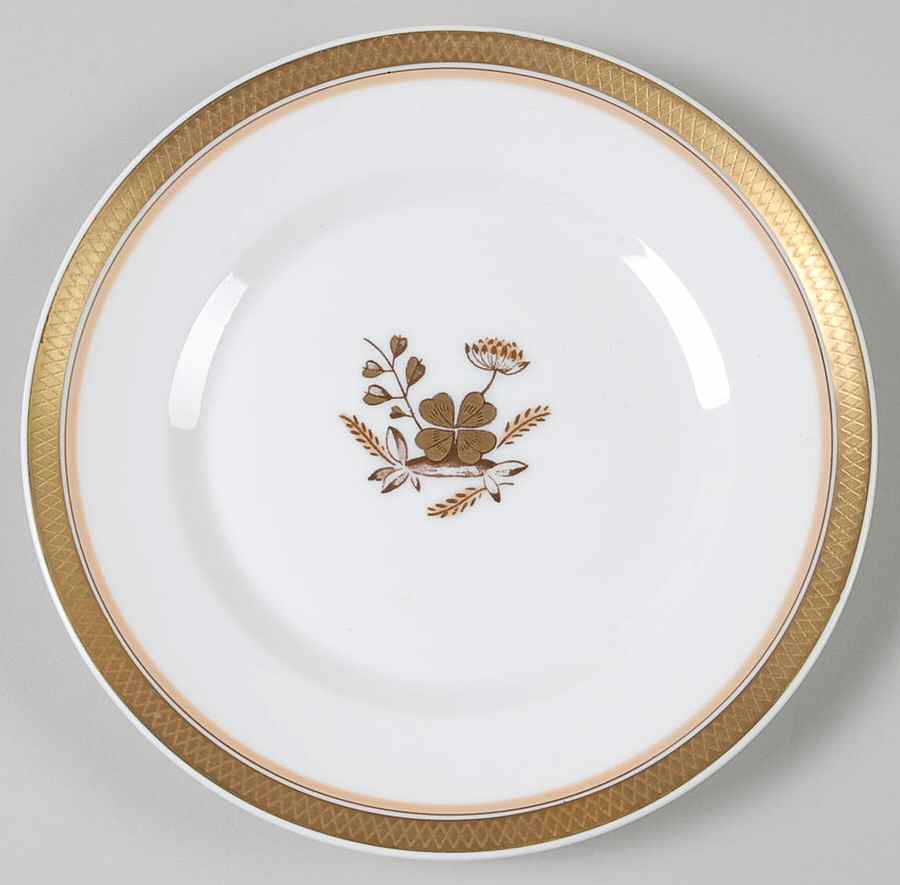 Golden Clover (White) Bread & Butter Plate by Royal Copenhagen-1