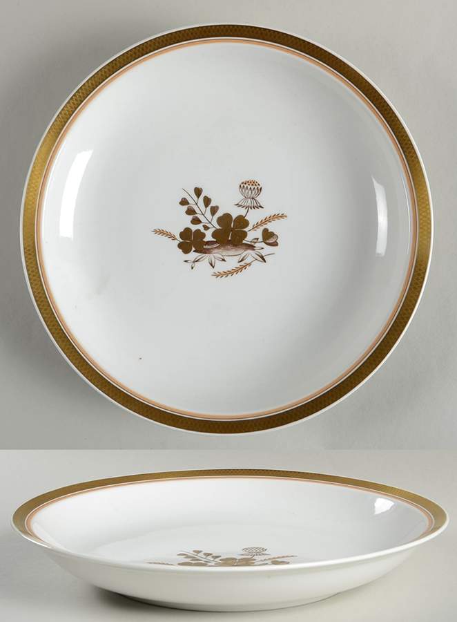 Golden Clover (White) Cake Plate by Royal Copenhagen-1