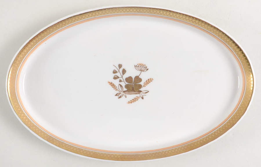 Golden Clover (Cream) Pickle Dish by Royal Copenhagen-1