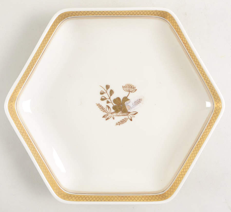 Golden Clover (Cream) Tray for Creamer & Sugar with Lid by Royal Copenhagen-1