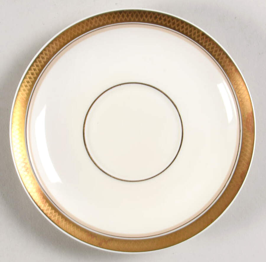 Golden Clover (Cream) Saucer for Flat Cup by Royal Copenhagen-1