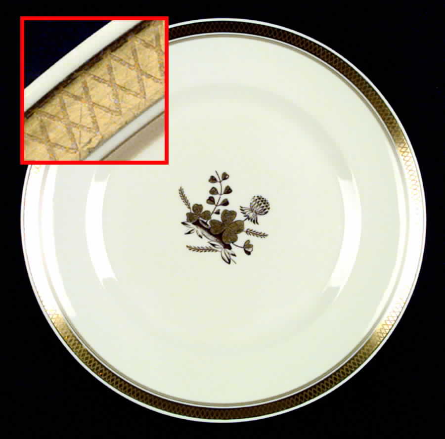 Golden Clover (Cream) Dinner Plate by Royal Copenhagen-1
