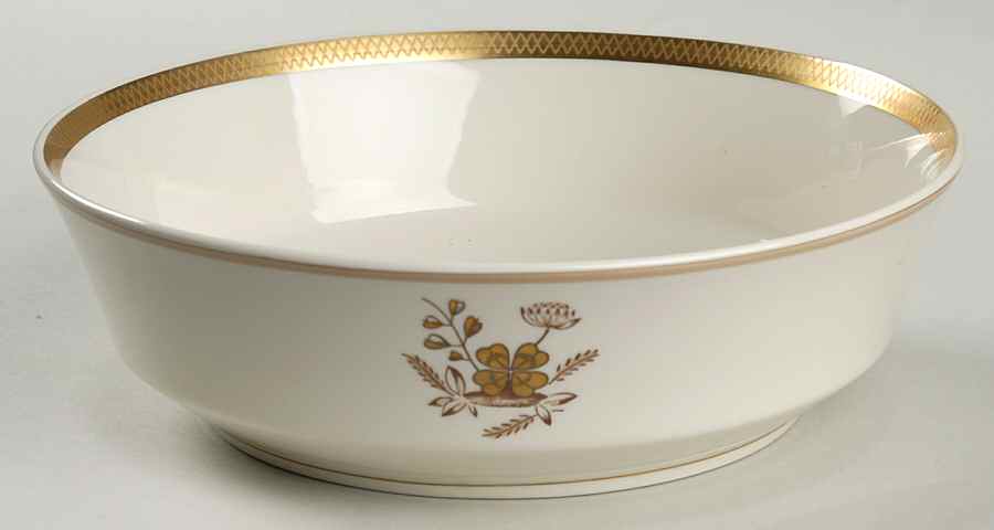 Golden Clover (Cream) 8" Round Vegetable Bowl by Royal Copenhagen-1