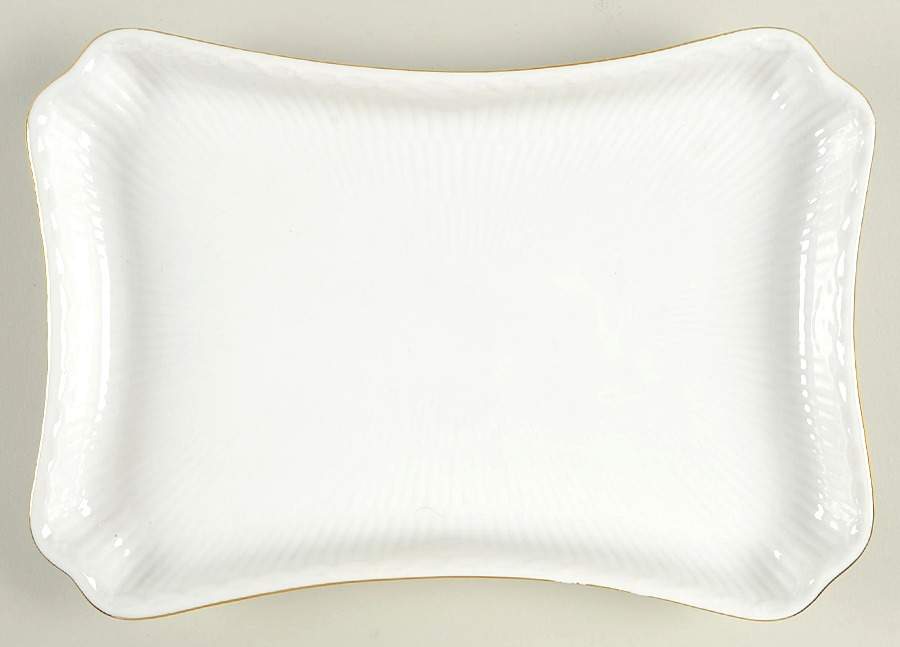 Gold Fan 9" Rectangular Tray by Royal Copenhagen-1