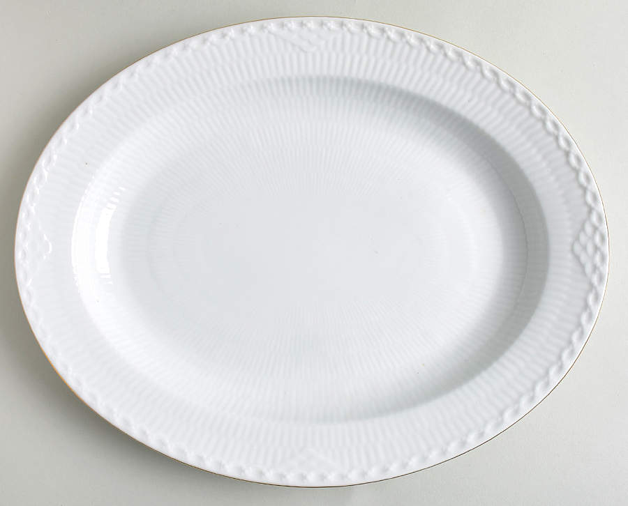 Gold Fan 14" Oval Serving Platter by Royal Copenhagen-1