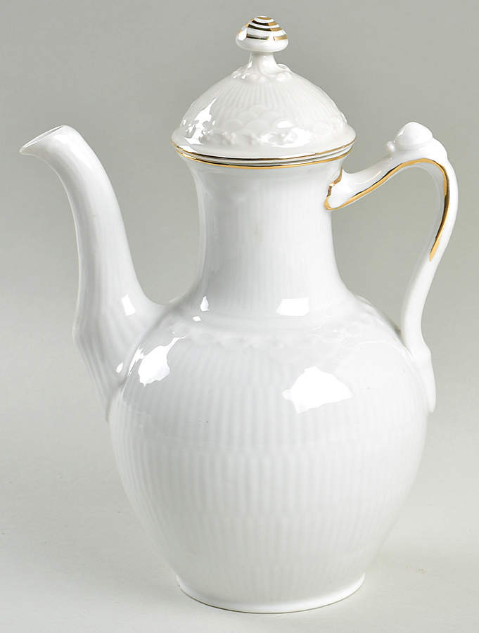 Gold Fan Coffee Pot & Lid by Royal Copenhagen-1