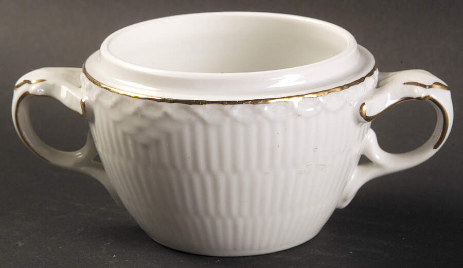 Gold Fan Sugar Bowl No Lid by Royal Copenhagen-1