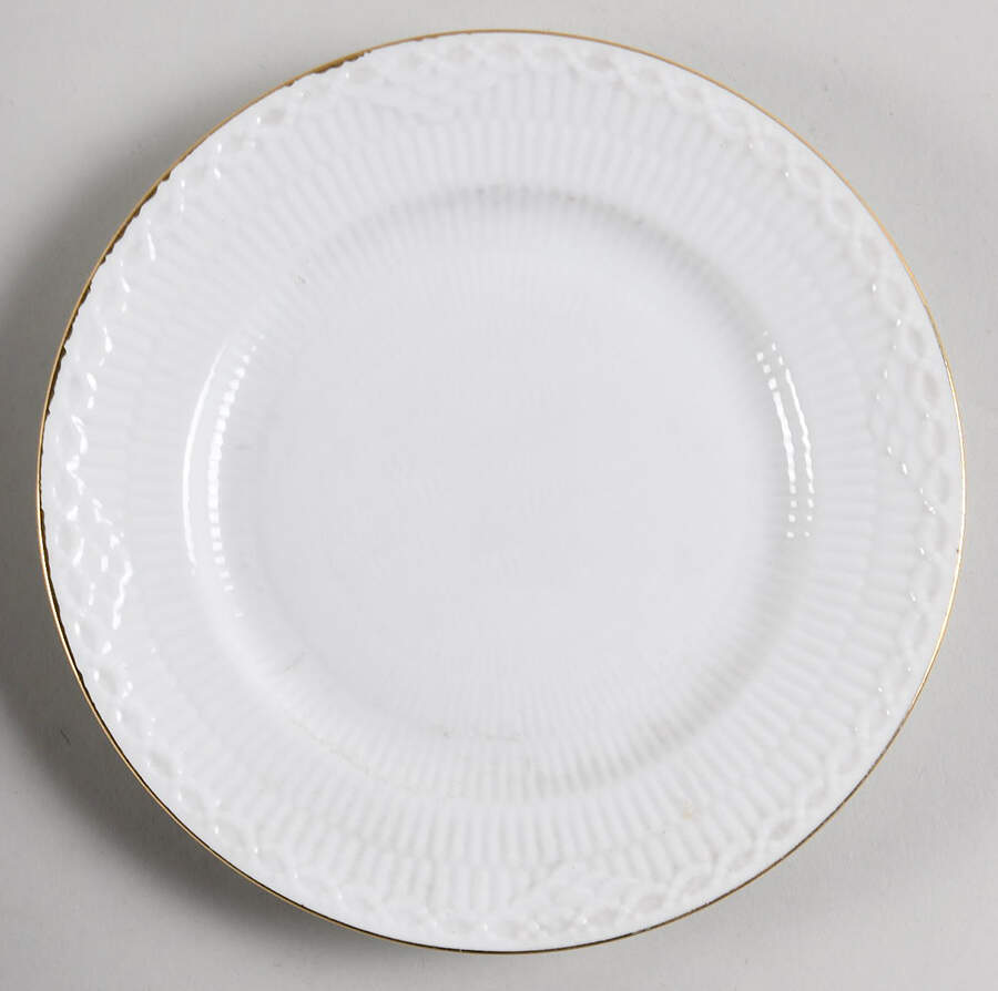 Gold Fan Dessert/Pie Plate by Royal Copenhagen-1