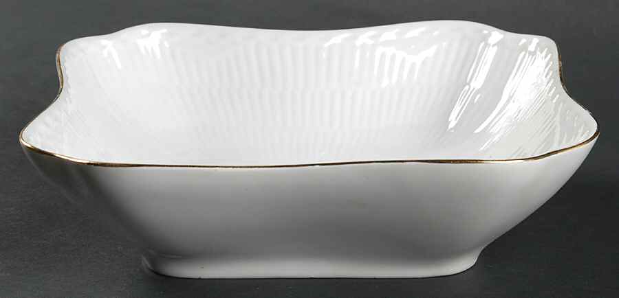 Gold Fan 8" Square Vegetable Bowl by Royal Copenhagen-1