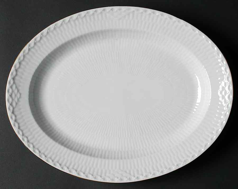 Gold Fan 11" Oval Serving Platter by Royal Copenhagen-1