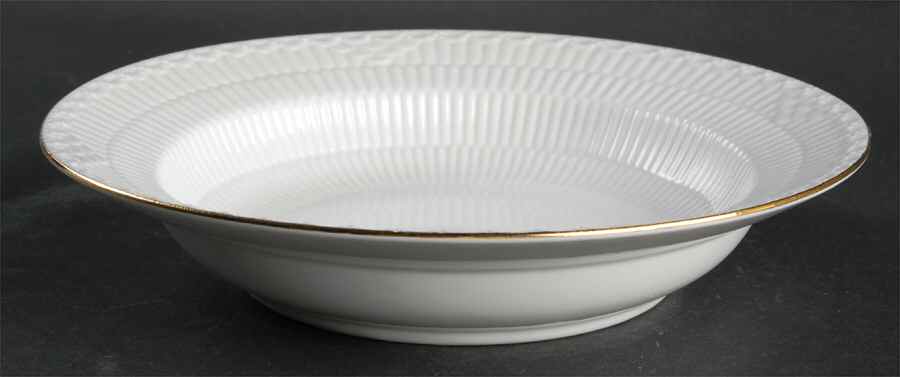 Gold Fan Rim Soup Bowl by Royal Copenhagen-1