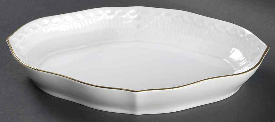 Gold Fan Pickle Dish by Royal Copenhagen-1