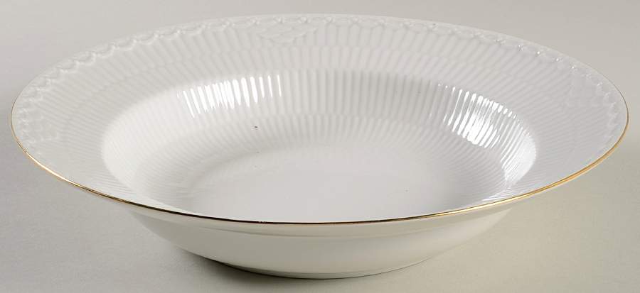 Gold Fan Large Rim Soup Bowl by Royal Copenhagen-1