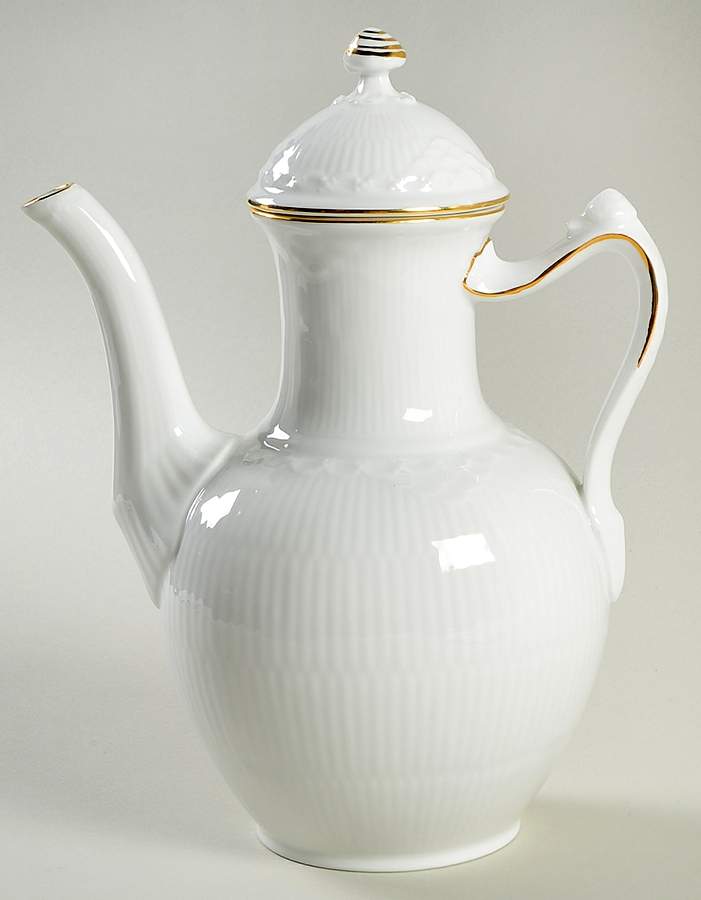 Gold Fan Coffee Pot & Lid by Royal Copenhagen-1
