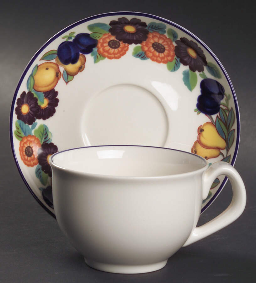 Golden Summer Flat Cup & Saucer Set by Royal Copenhagen-1