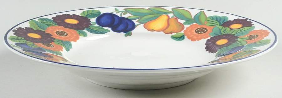 Golden Summer Large Rim Soup Bowl by Royal Copenhagen-1