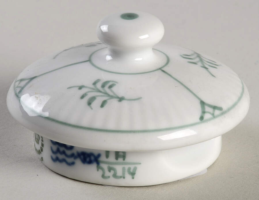 Green Fluted Lid for Individual Teapot by Royal Copenhagen-1