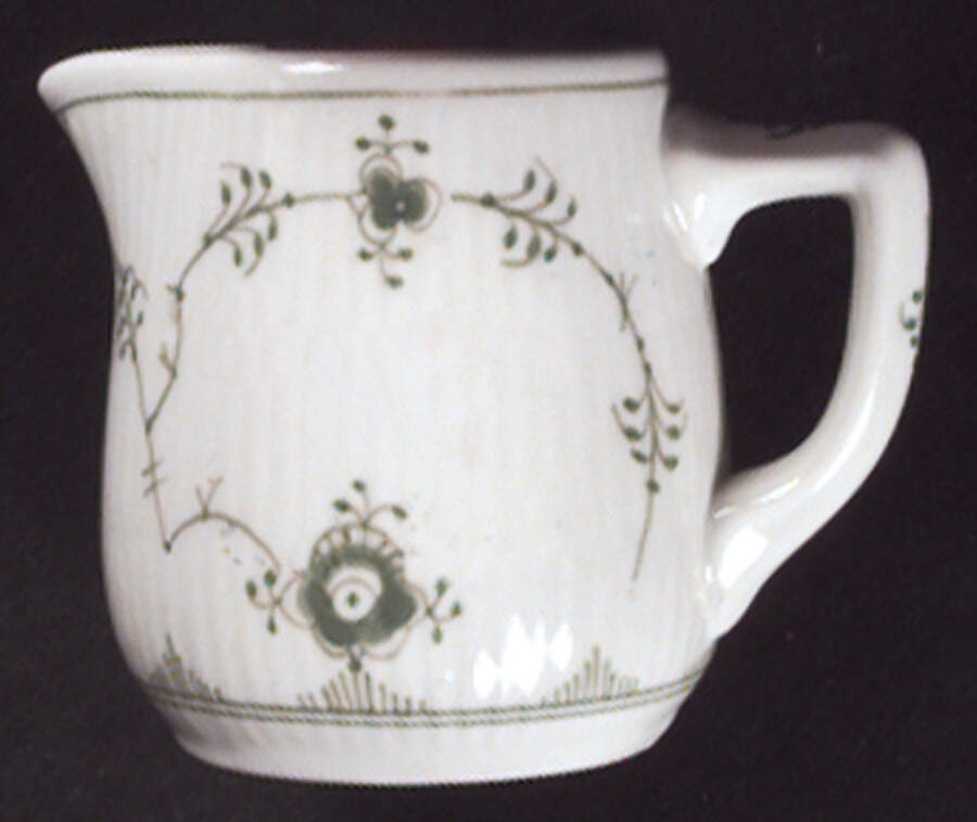 Green Fluted Mini Creamer by Royal Copenhagen-1