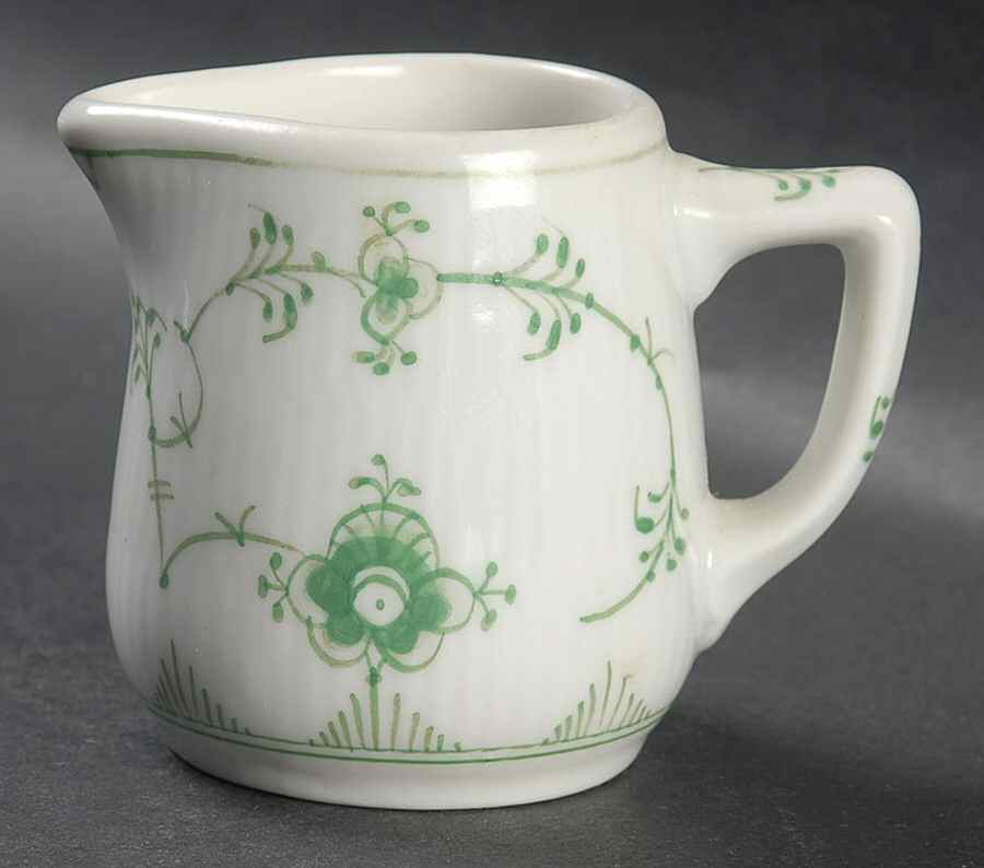 Green Fluted Individual Creamer by Royal Copenhagen-1