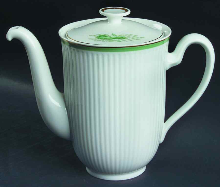 Green Melodi Coffee Pot & Lid by Royal Copenhagen-1