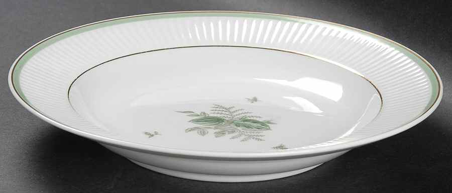 Green Melodi Rim Soup Bowl by Royal Copenhagen-1