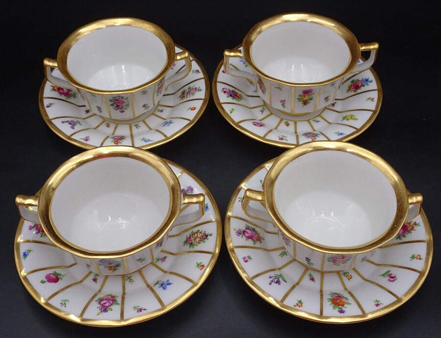 Henriette Footed Bouillon Cup & Saucer by Royal Copenhagen-1