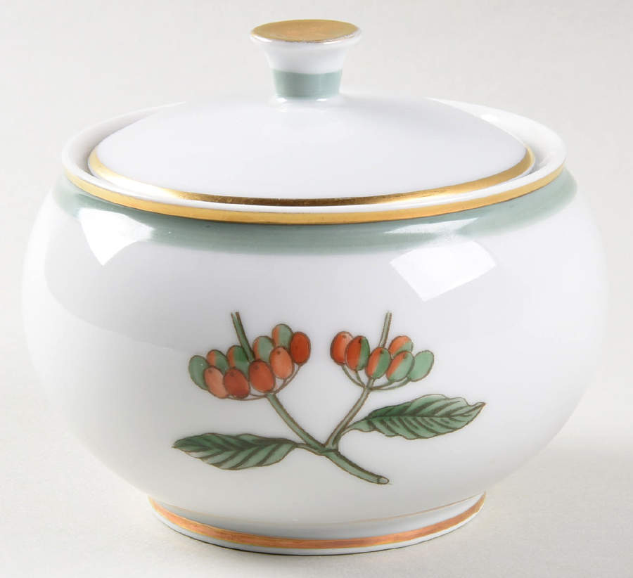 Java Sugar Bowl & Lid by Royal Copenhagen-1