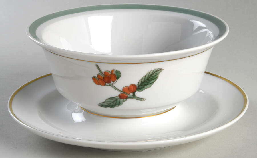 Java Gravy Boat with Attached Underplate by Royal Copenhagen-1