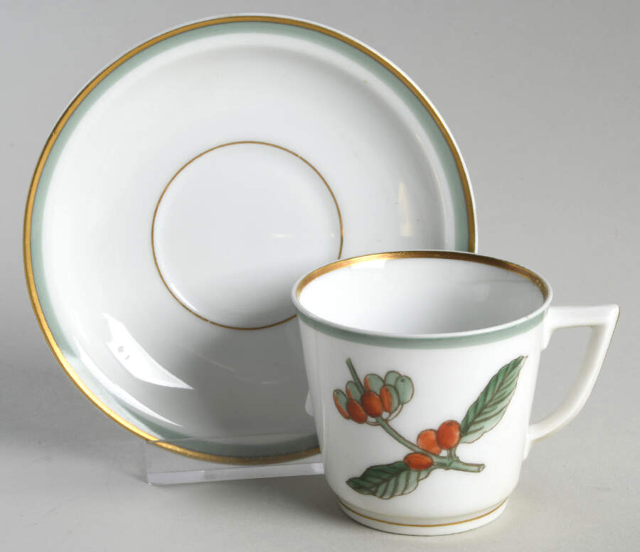 Java Flat Demitasse Cup & Saucer Set by Royal Copenhagen-1