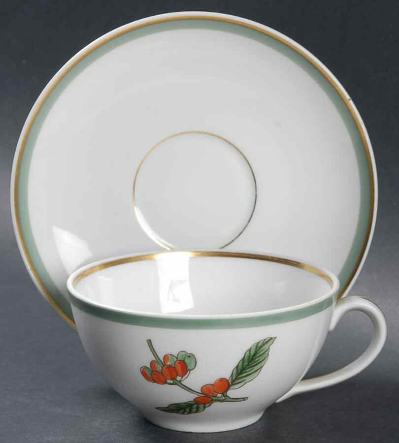Java Flat Cup & Saucer Set by Royal Copenhagen-1