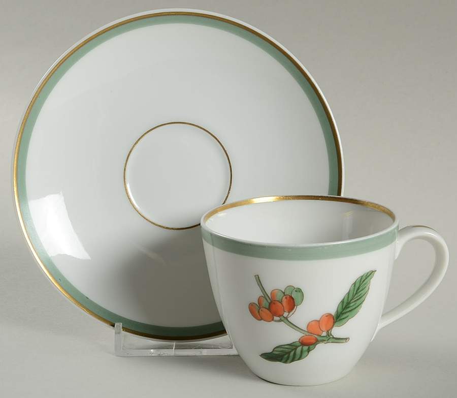 Java Flat Cup & Saucer Set by Royal Copenhagen-1