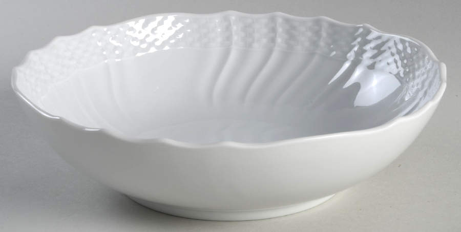 Josephine White 8" Salad Serving Bowl by Royal Copenhagen-1