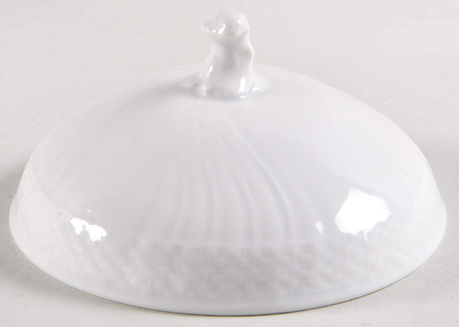 Josephine White Lid for Sugar Bowl by Royal Copenhagen-1
