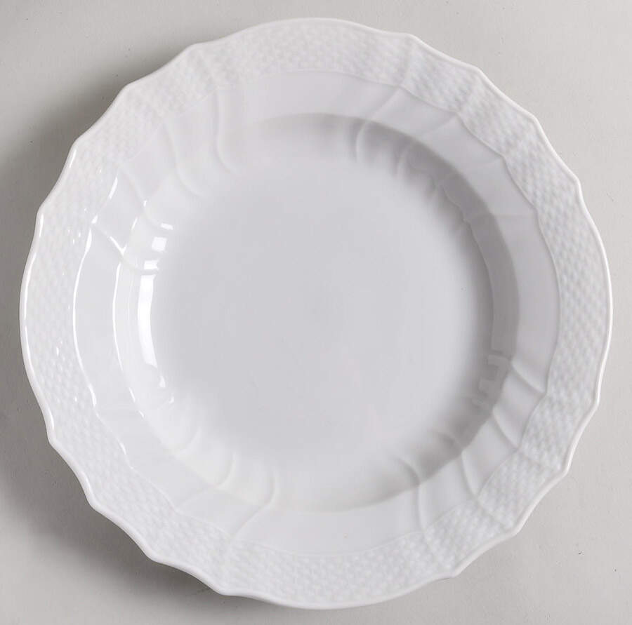 Josephine White Luncheon Plate by Royal Copenhagen-1