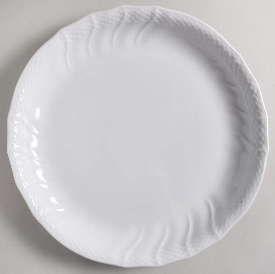 Josephine White Cake Plate by Royal Copenhagen-1